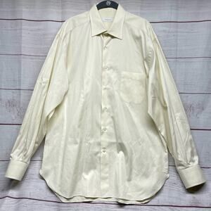 Ermenegildo Zegna Cream Beige Comfort Fit Button Shirt size L 43/17